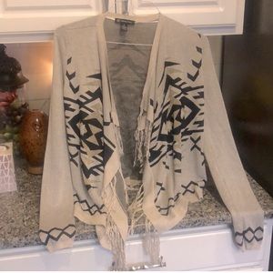 INC Trendy Beautiful Slimming Aztec Print Cardigan